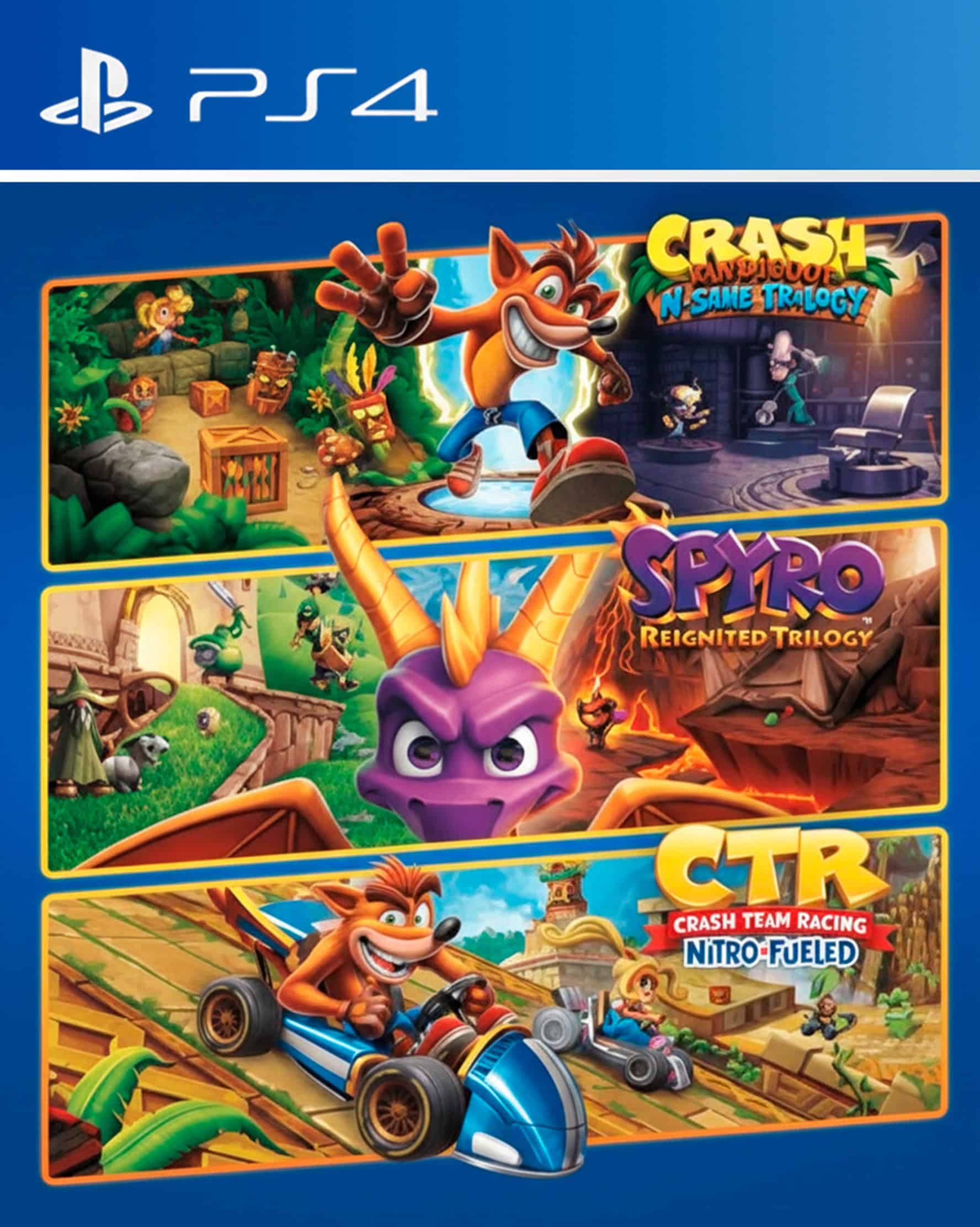 Crash + Spyro Triple Play Bundle -PS4